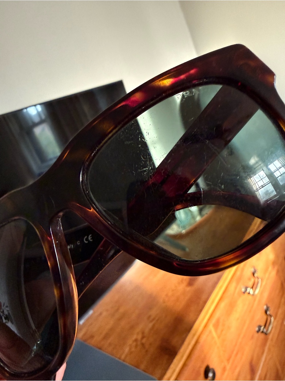 Prada Tortoiseshell Frame Sunglasses with Dark Lenses - Picture 3 of 6